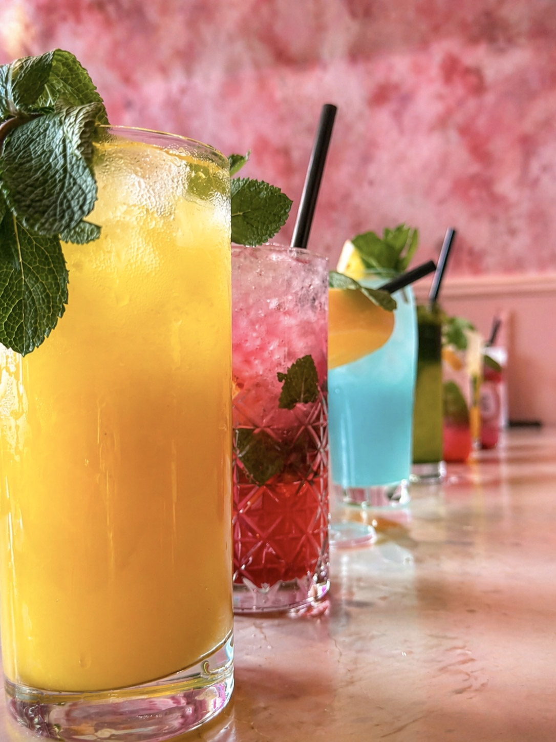 Lækre farvrige drinks