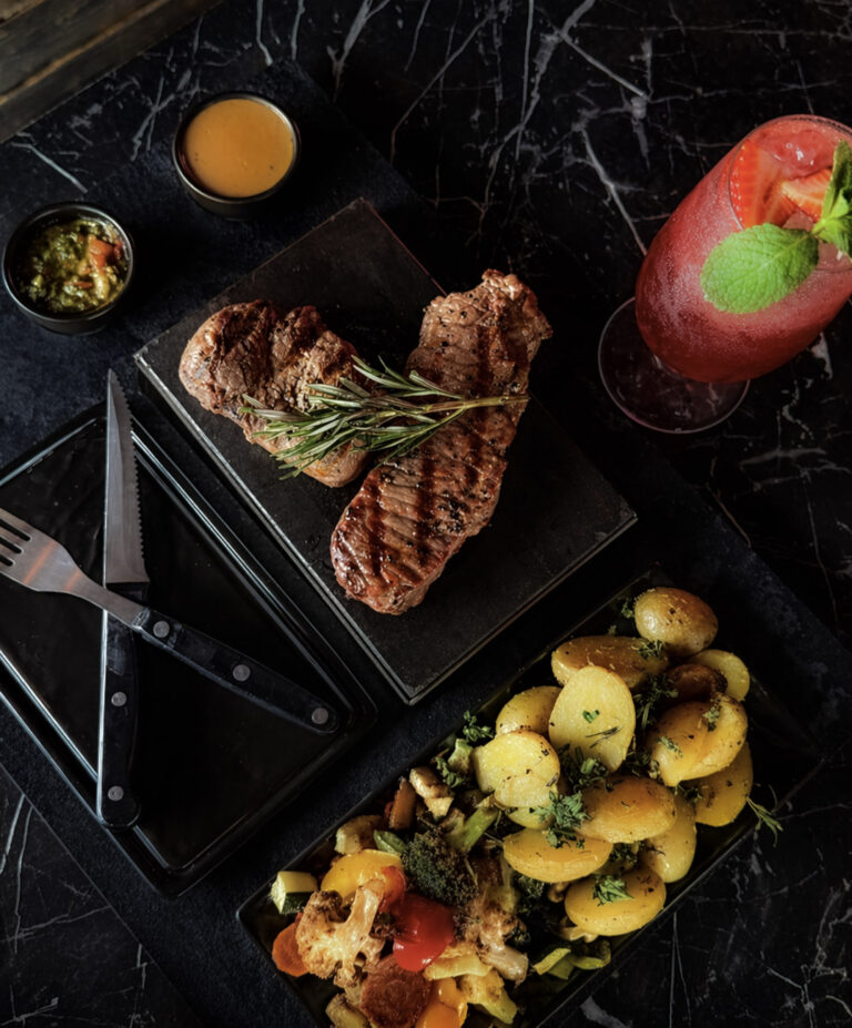 Steak på lavasten menu